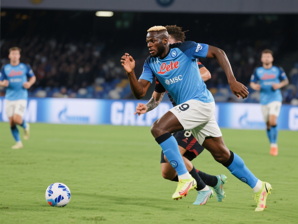 下半场，那不勒斯继续保持高压态势，而卢卡